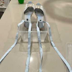 USED BURBERRY ESPADRILLES WEDGE SIZE 10